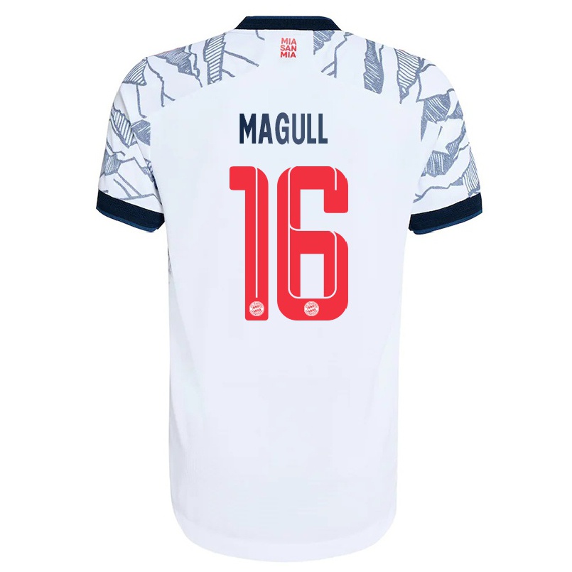 Damen Fußball Lina Magull #16 Grau Weiß Ausweichtrikot Trikot 2021/22 T-shirt