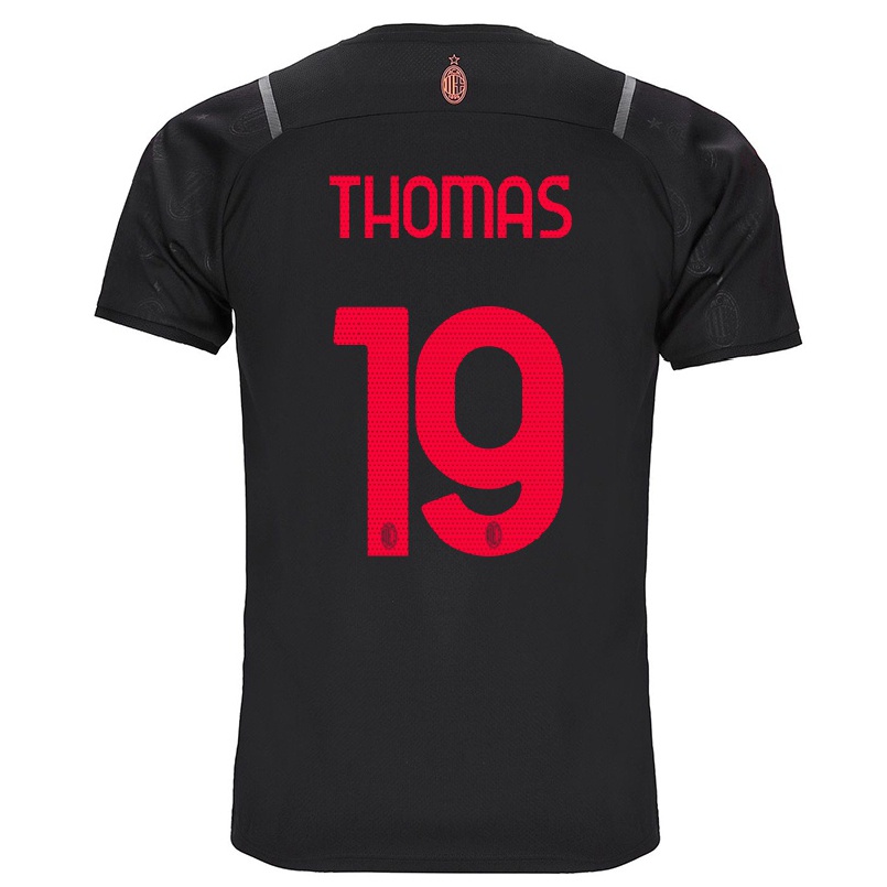 Damen Fußball Lindsey Thomas #19 Schwarz Ausweichtrikot Trikot 2021/22 T-shirt