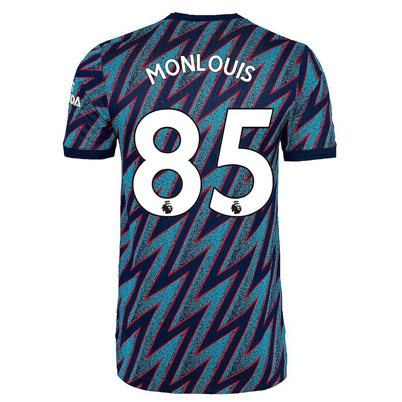 Damen Fußball Zane Monlouis #85 Blau Schwarz Ausweichtrikot Trikot 2021/22 T-shirt