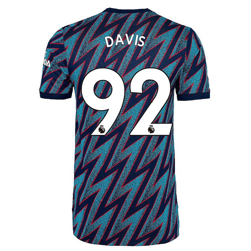 Damen Fußball Henry Timi Davis #92 Blau Schwarz Ausweichtrikot Trikot 2021/22 T-shirt