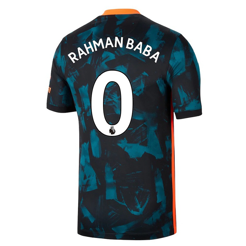 Damen Fußball Abdul Rahman Baba #0 Dunkelblau Ausweichtrikot Trikot 2021/22 T-shirt