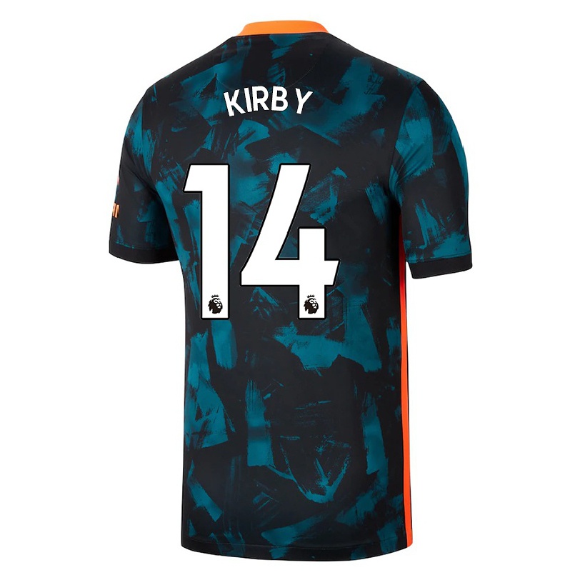 Damen Fußball Fran Kirby #14 Dunkelblau Ausweichtrikot Trikot 2021/22 T-Shirt