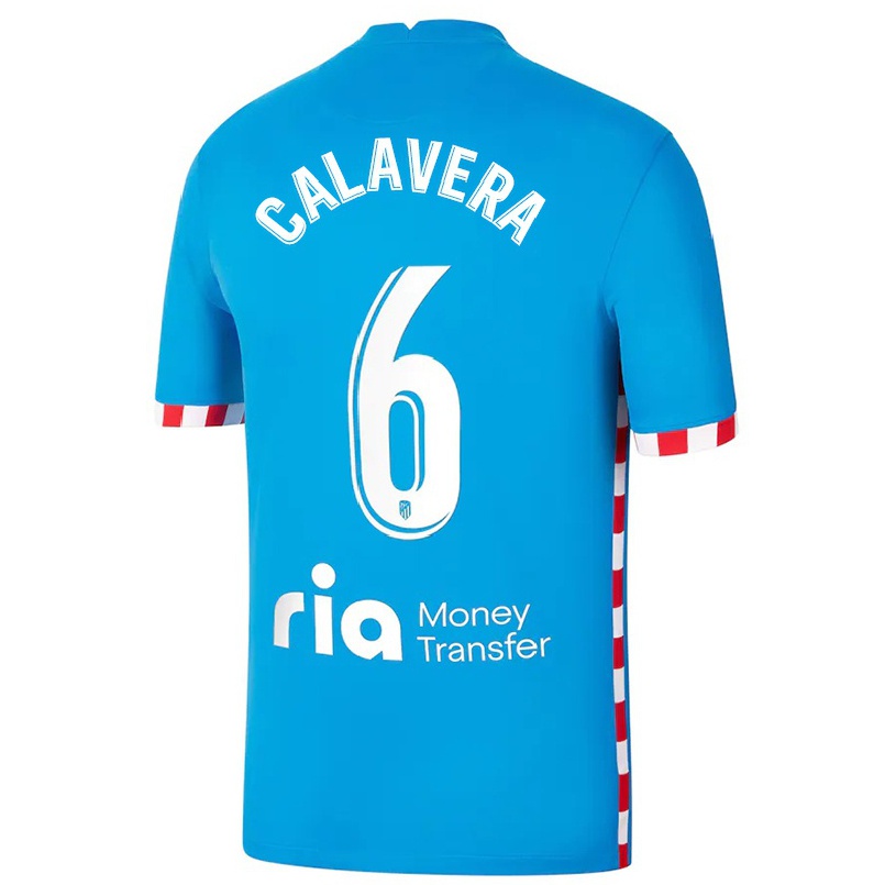 Damen Fußball Josep Calavera #6 Blau Ausweichtrikot Trikot 2021/22 T-shirt