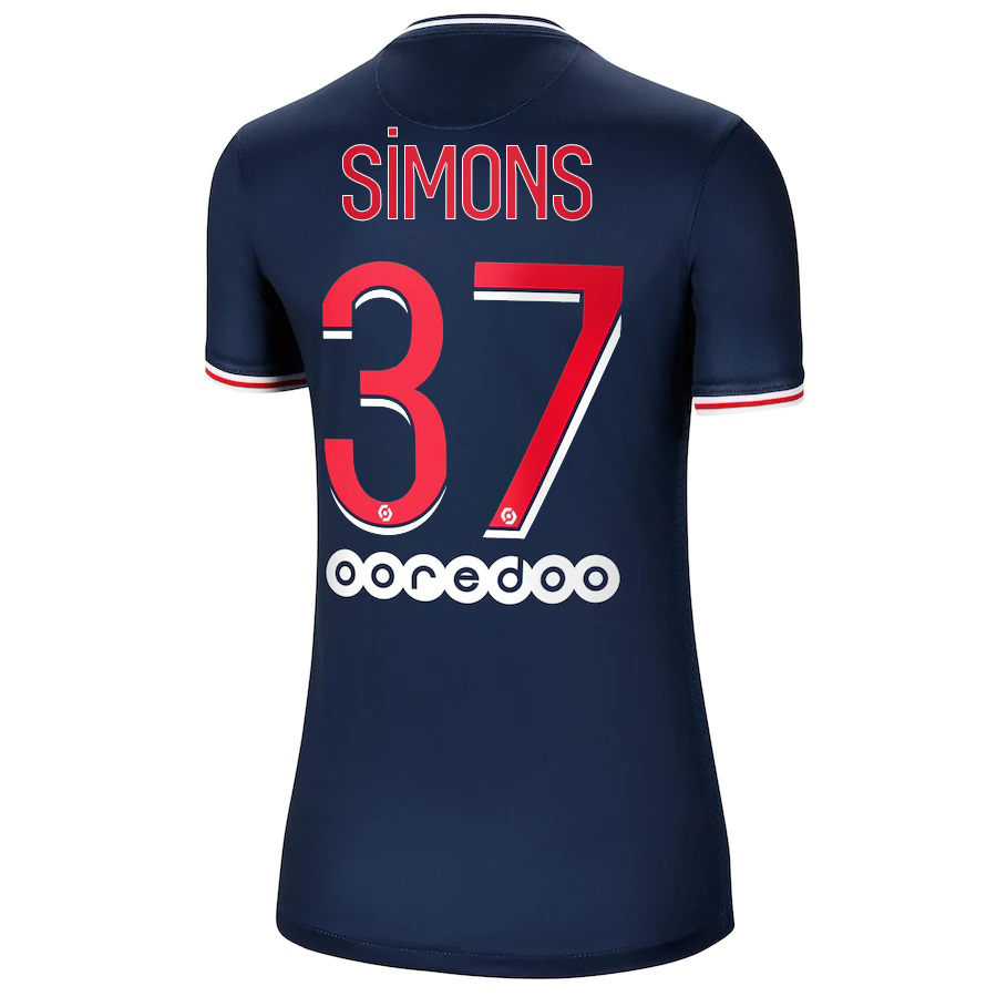 Damen Fußball Xavi Simons #37 Heimtrikot Dunkelheit Trikot 2020/21 Hemd