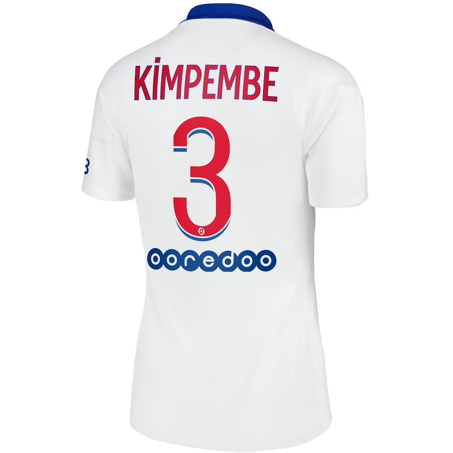 Damen Fußball Presnel Kimpembe #3 Auswärtstrikot Weiß Trikot 2020/21 Hemd