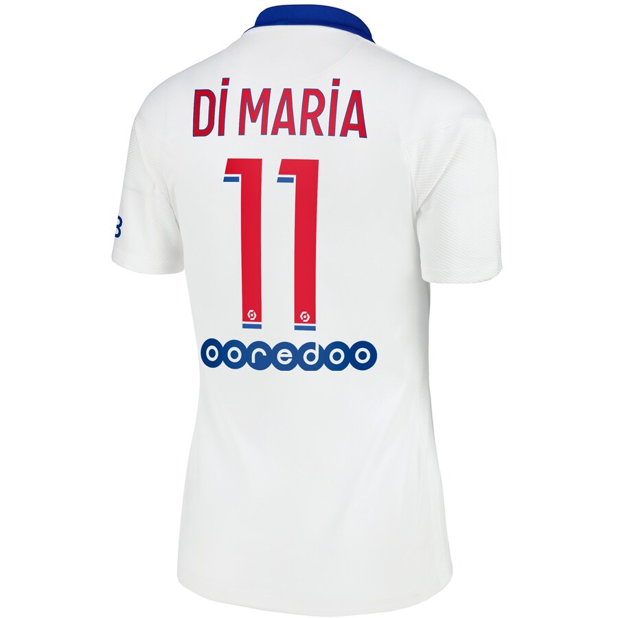 Damen Fußball Angel Di Maria #11 Auswärtstrikot Weiß Trikot 2020/21 Hemd
