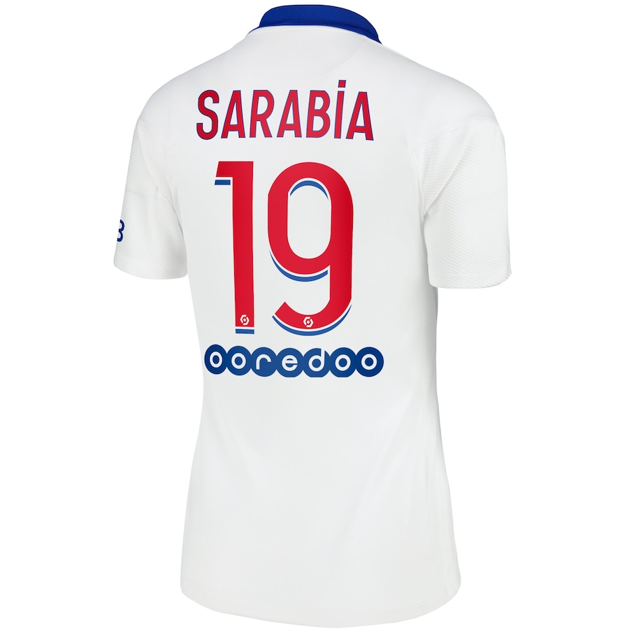 Damen Fußball Pablo Sarabia #19 Auswärtstrikot Weiß Trikot 2020/21 Hemd