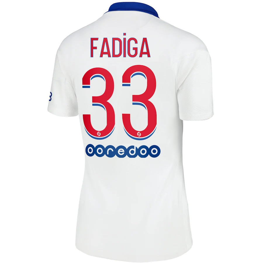 Damen Fußball Bandiougou Fadiga #33 Auswärtstrikot Weiß Trikot 2020/21 Hemd