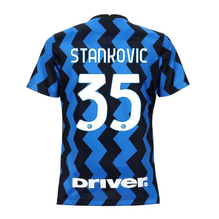 Damen Fußball Filip Stankovic #35 Heimtrikot Blau Schwarz Trikot 2020/21 Hemd
