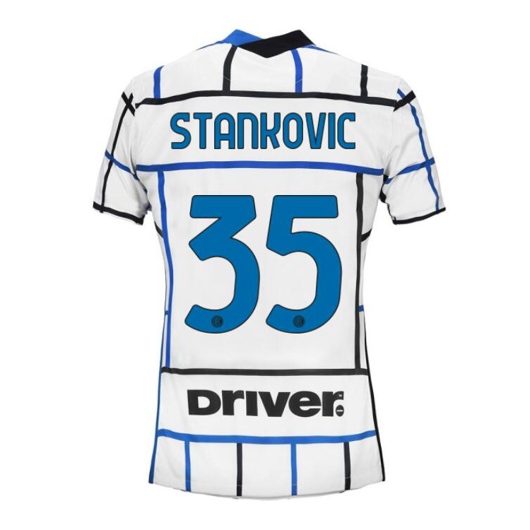 Damen Fußball Filip Stankovic #35 Auswärtstrikot Weiß Blau Trikot 2020/21 Hemd
