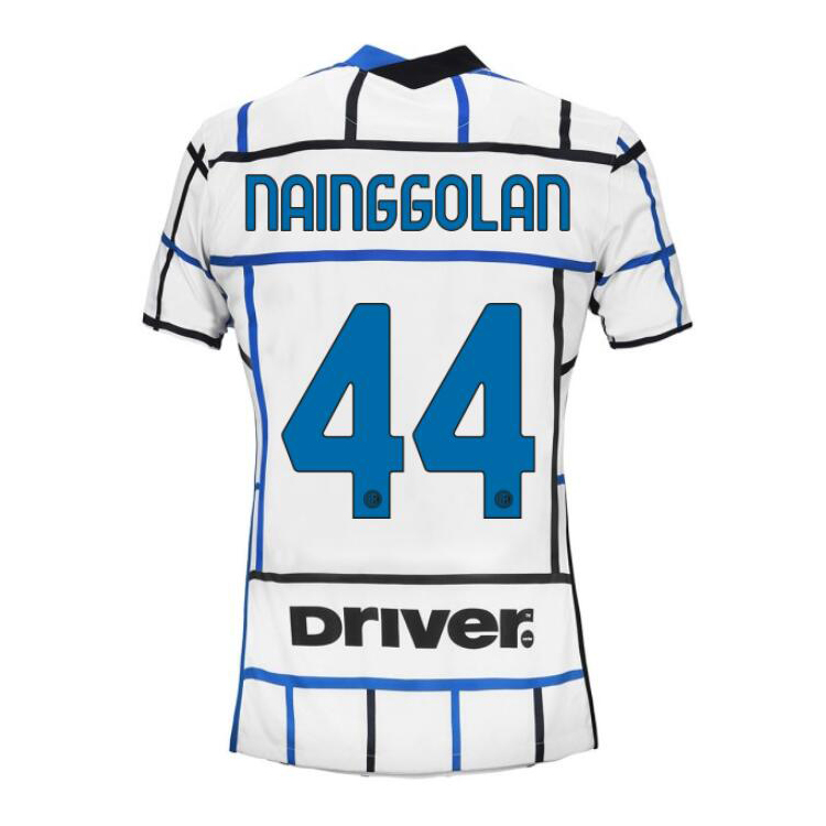 Damen Fußball Radja Nainggolan #44 Auswärtstrikot Weiß Blau Trikot 2020/21 Hemd