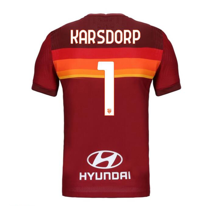 Damen Fußball Rick Karsdorp #1 Heimtrikot Rot Trikot 2020/21 Hemd