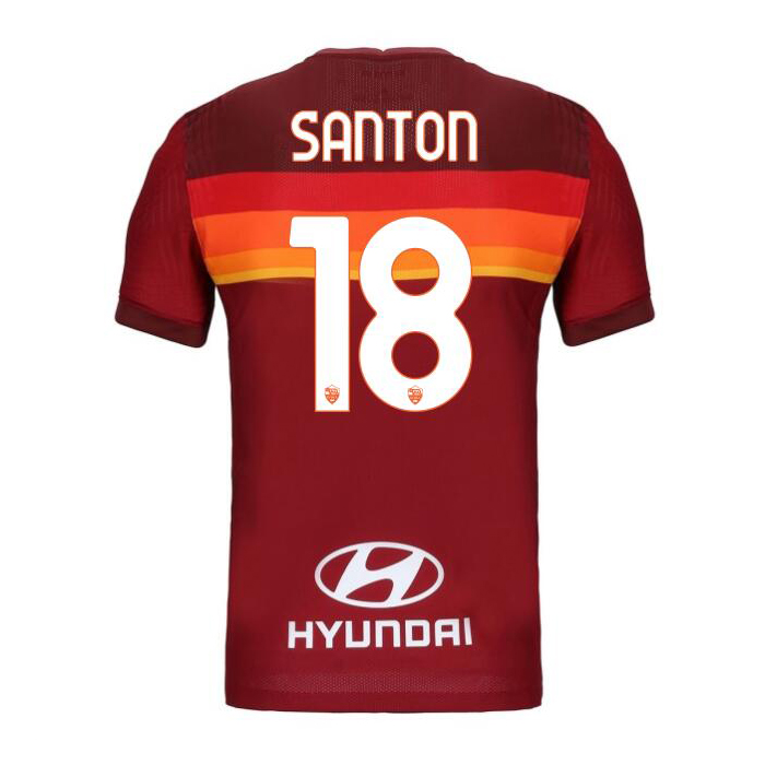 Damen Fußball Davide Santon #18 Heimtrikot Rot Trikot 2020/21 Hemd