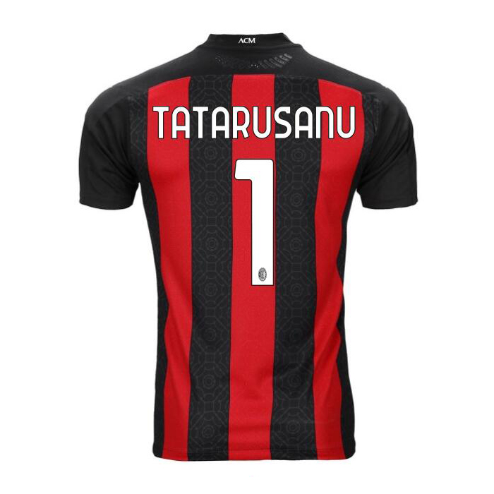 Damen Fußball Ciprian Tatarusanu #1 Heimtrikot Rot Schwarz Trikot 2020/21 Hemd