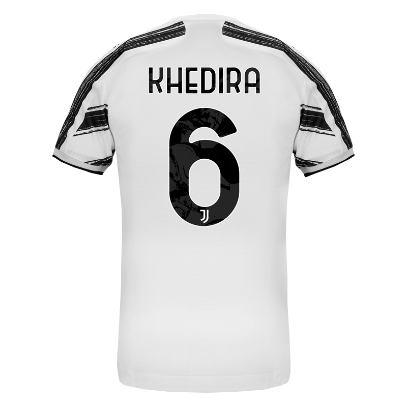 Damen Fußball Sami Khedira #6 Heimtrikot Weiß Trikot 2020/21 Hemd