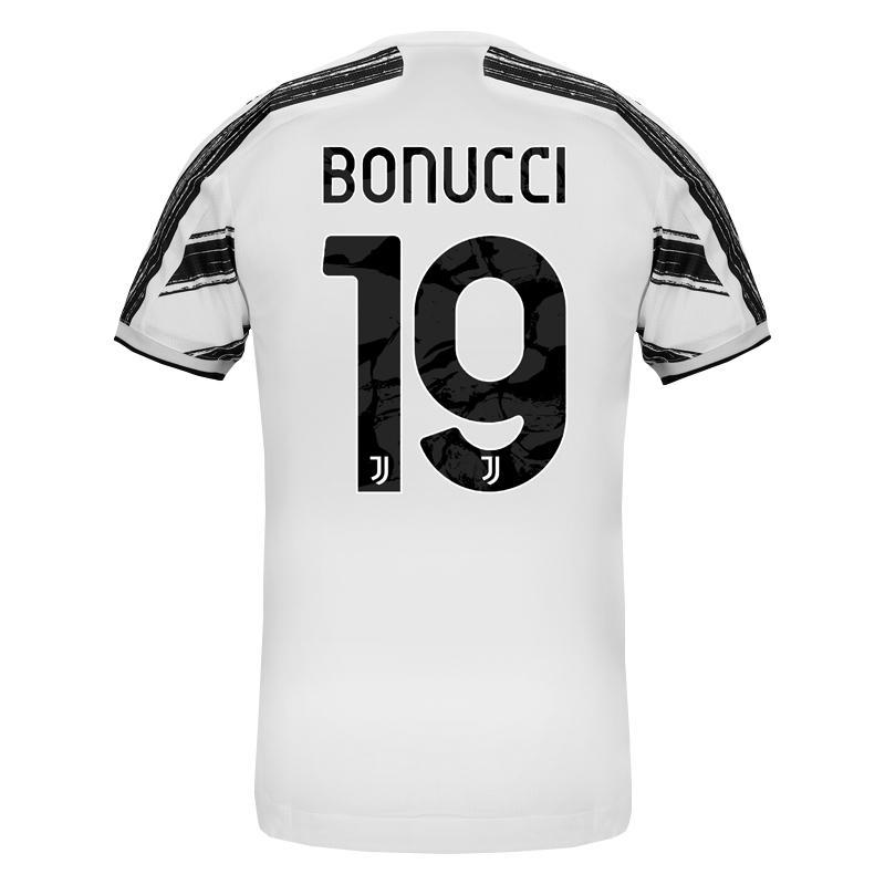 Damen Fußball Leonardo Bonucci #19 Heimtrikot Weiß Trikot 2020/21 Hemd