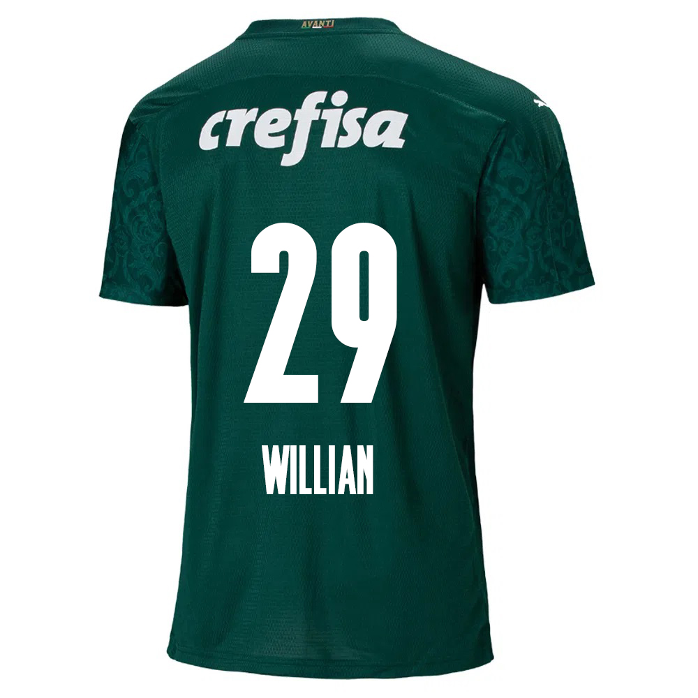 Damen Fußball Willian #29 Heimtrikot Grün Trikot 2020/21 Hemd