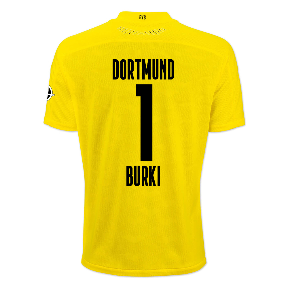 Damen Fußball Roman Burki #1 Heimtrikot Gelb Schwarz Trikot 2020/21 Hemd