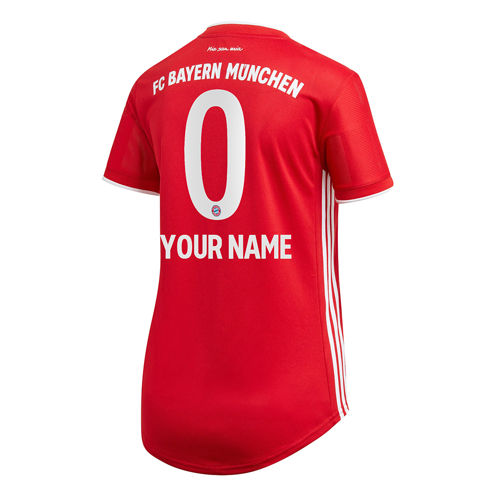 Damen Fußball Dein Name #0 Heimtrikot Rot Trikot 2020/21 Hemd