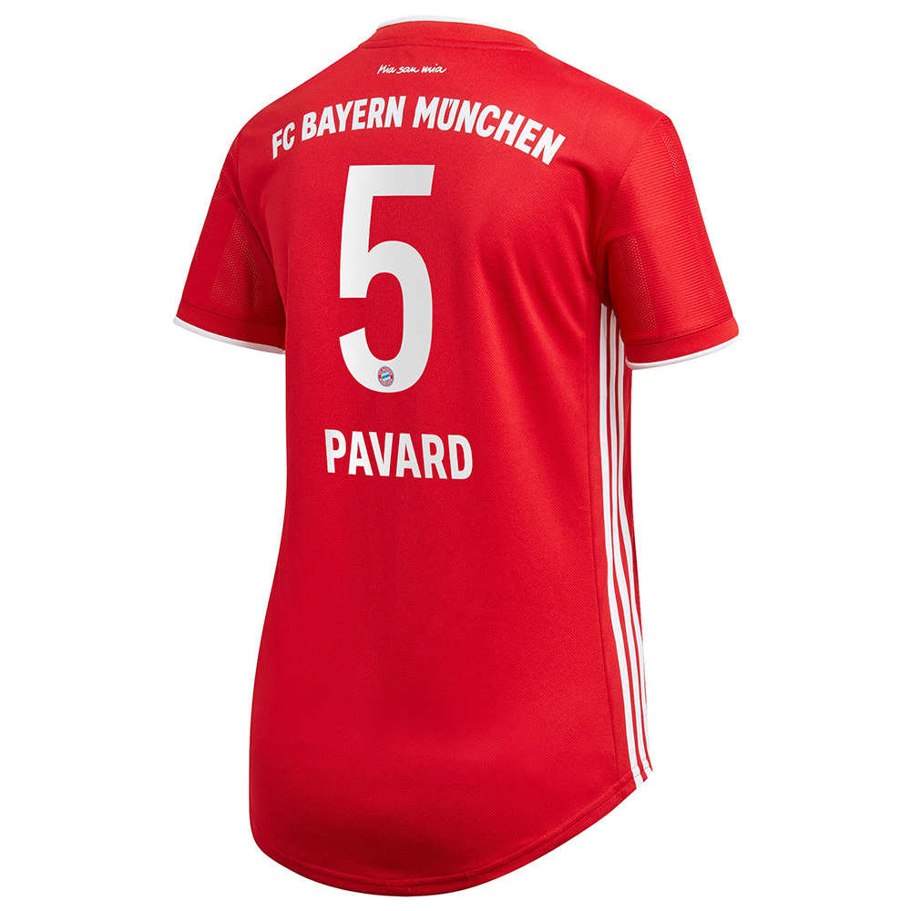 Damen Fußball Benjamin Pavard #5 Heimtrikot Rot Trikot 2020/21 Hemd