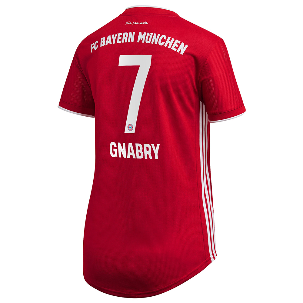 Damen Fußball Serge Gnabry #7 Heimtrikot Rot Trikot 2020/21 Hemd