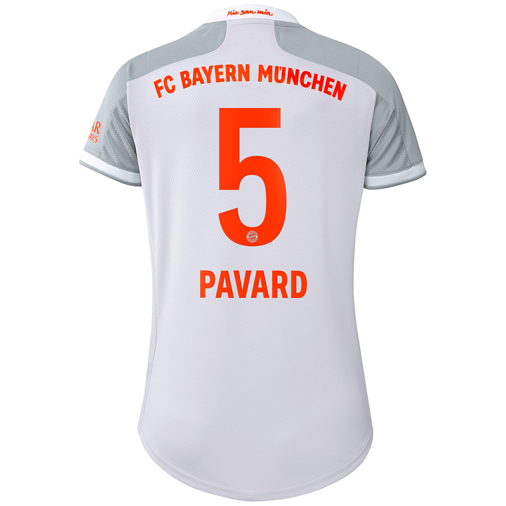 Damen Fußball Benjamin Pavard #5 Auswärtstrikot Grau Trikot 2020/21 Hemd