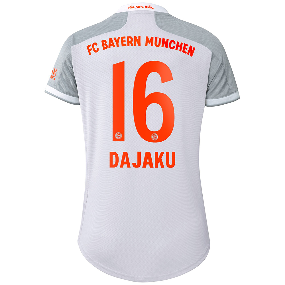 Damen Fußball Leon Dajaku #16 Auswärtstrikot Grau Trikot 2020/21 Hemd