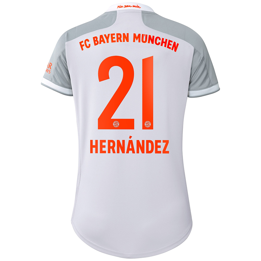 Damen Fußball Lucas Hernandez #21 Auswärtstrikot Grau Trikot 2020/21 Hemd
