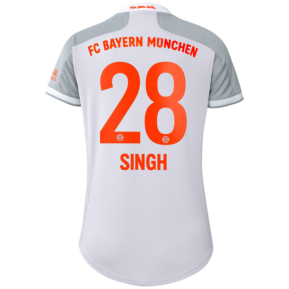 Damen Fußball Sarpreet Singh #28 Auswärtstrikot Grau Trikot 2020/21 Hemd