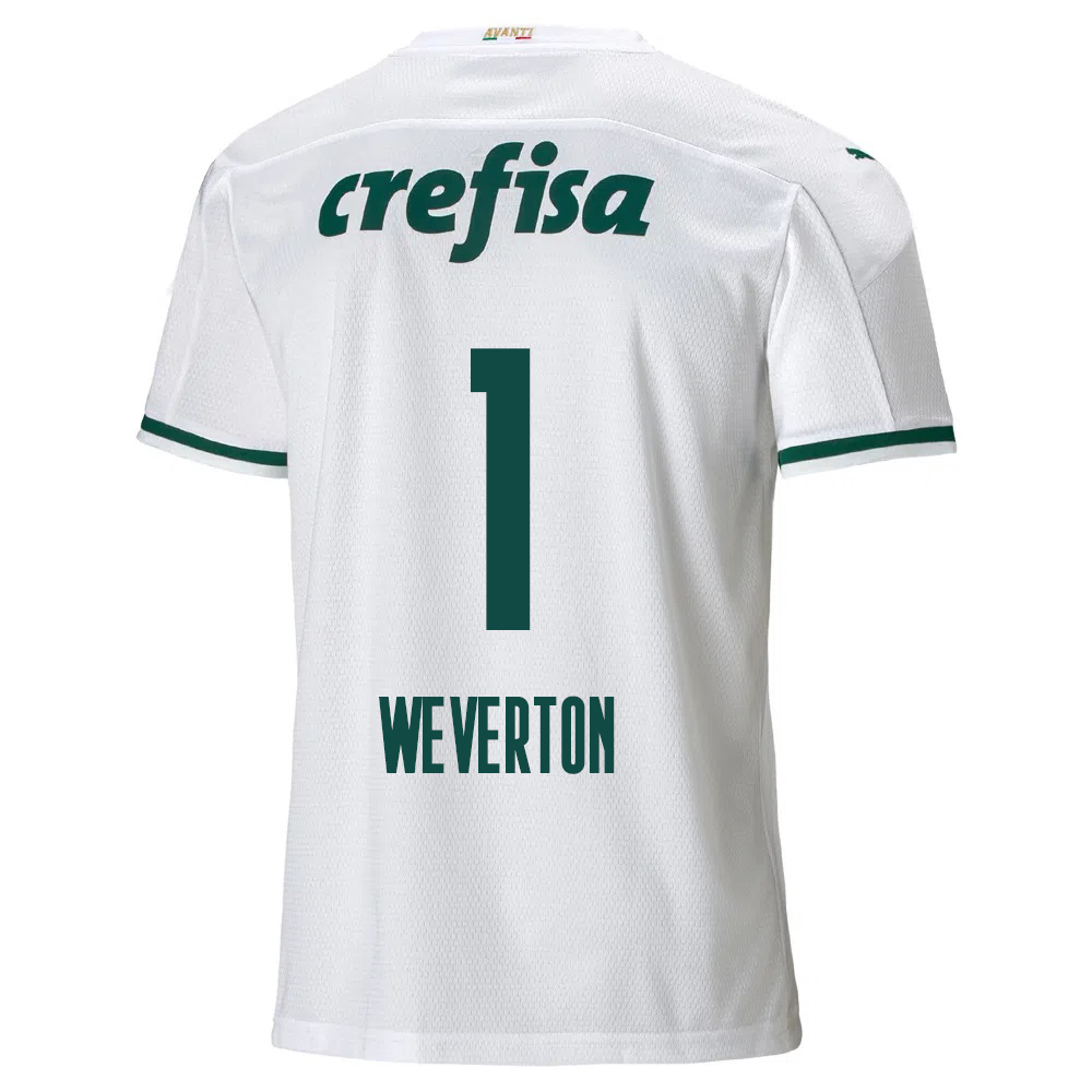 Damen Fußball Weverton #1 Auswärtstrikot Weiß Trikot 2020/21 Hemd
