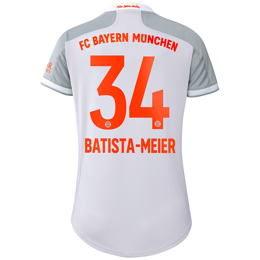Damen Fußball Oliver Batista Meier #34 Auswärtstrikot Grau Trikot 2020/21 Hemd