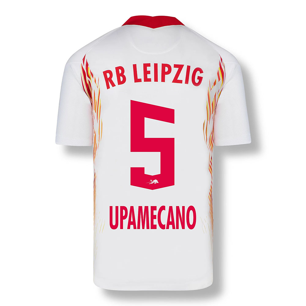 Damen Fußball Dayot Upamecano #5 Heimtrikot Rot-Weiss Trikot 2020/21 Hemd