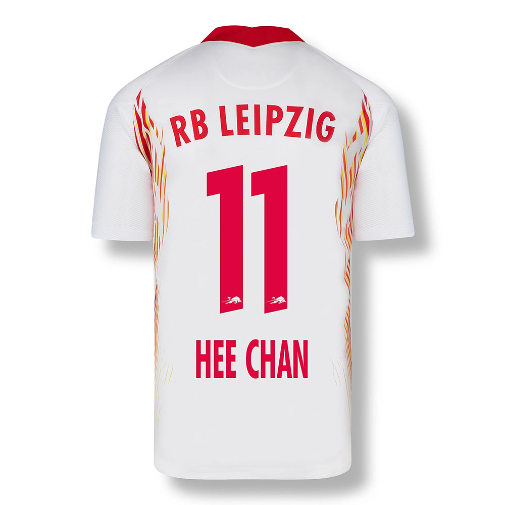 Damen Fußball Hwang Hee-chan #11 Heimtrikot Rot-Weiss Trikot 2020/21 Hemd