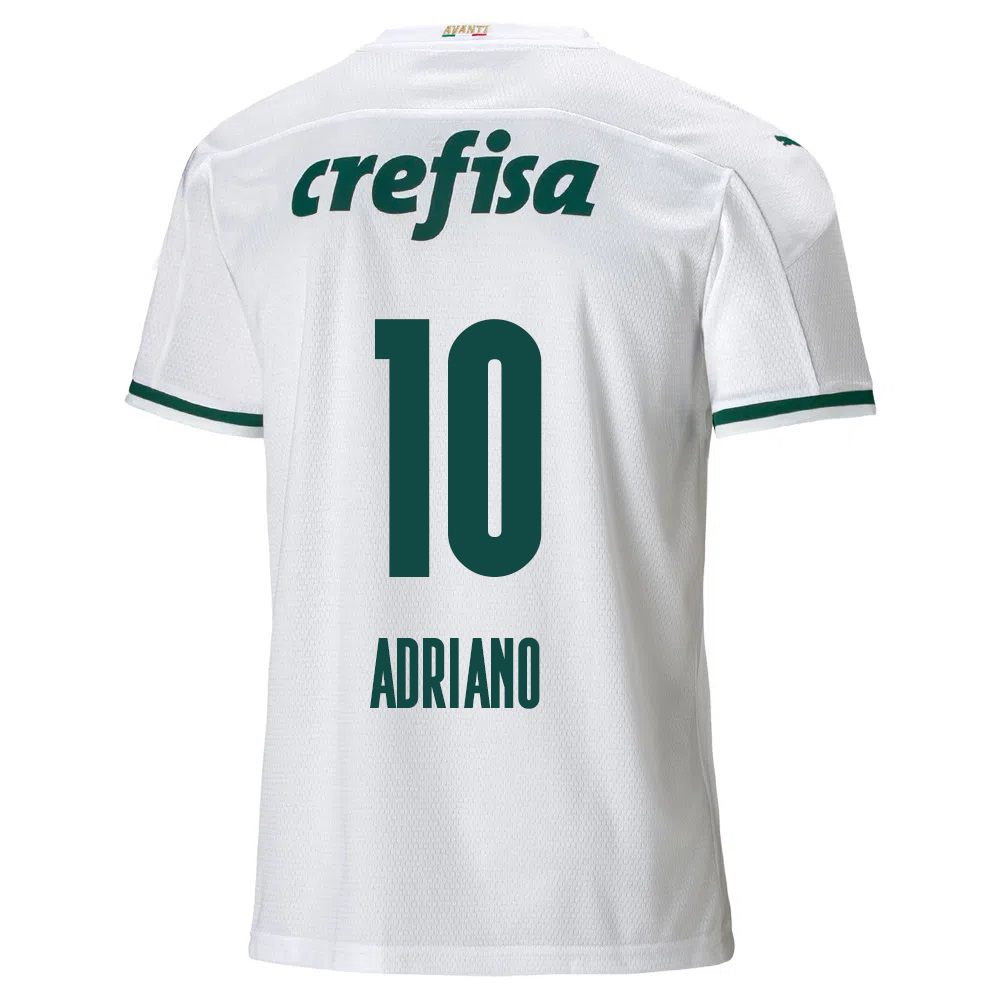 Damen Fußball Luiz Adriano #10 Auswärtstrikot Weiß Trikot 2020/21 Hemd