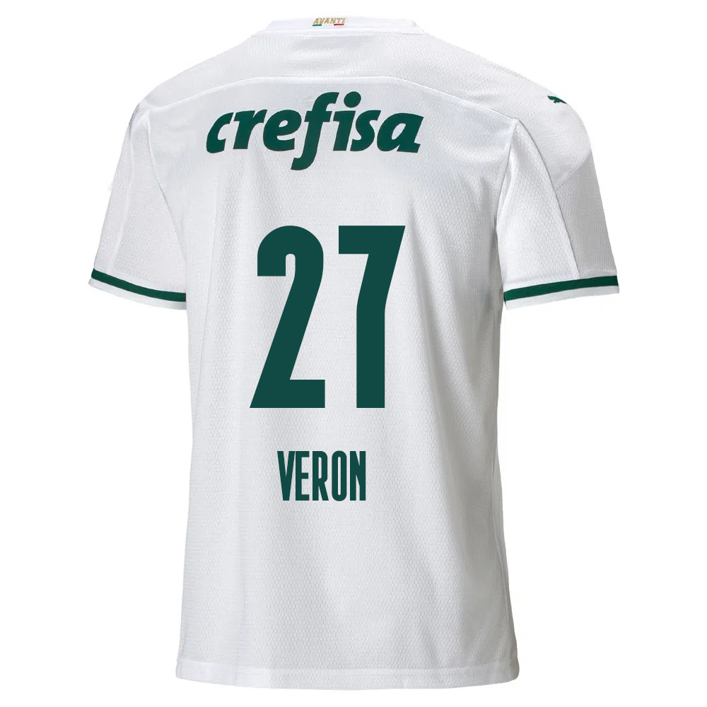 Damen Fußball Gabriel Veron #27 Auswärtstrikot Weiß Trikot 2020/21 Hemd