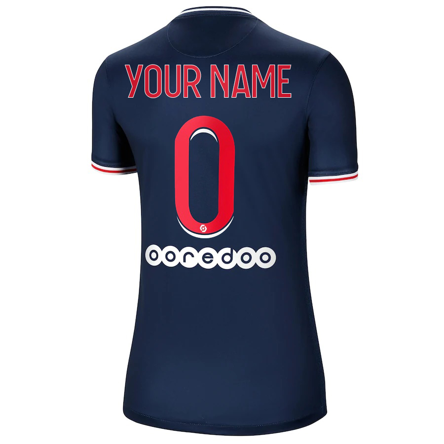 Damen Fußball Dein Name #0 Heimtrikot Dunkelheit Trikot 2020/21 Hemd