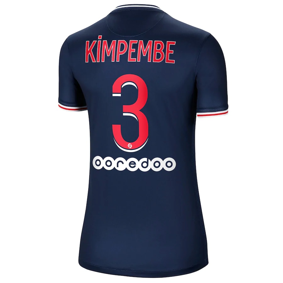 Damen Fußball Presnel Kimpembe #3 Heimtrikot Dunkelheit Trikot 2020/21 Hemd