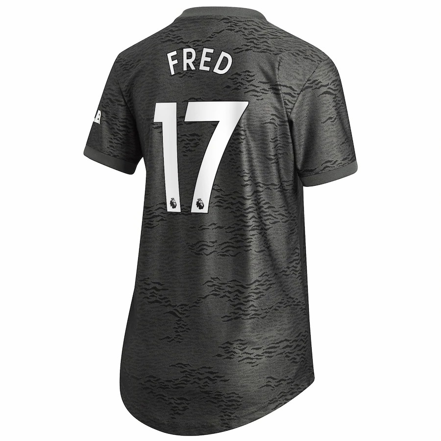 Damen Fußball Fred #17 Auswärtstrikot Schwarz Trikot 2020/21 Hemd