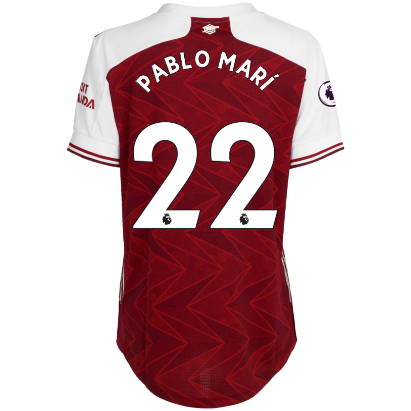 Damen Fußball Pablo Mari #22 Heimtrikot Rot Trikot 2020/21 Hemd