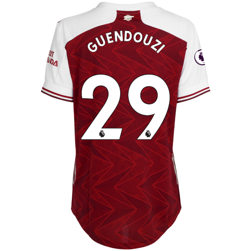Damen Fußball Matteo Guendouzi #29 Heimtrikot Rot Trikot 2020/21 Hemd