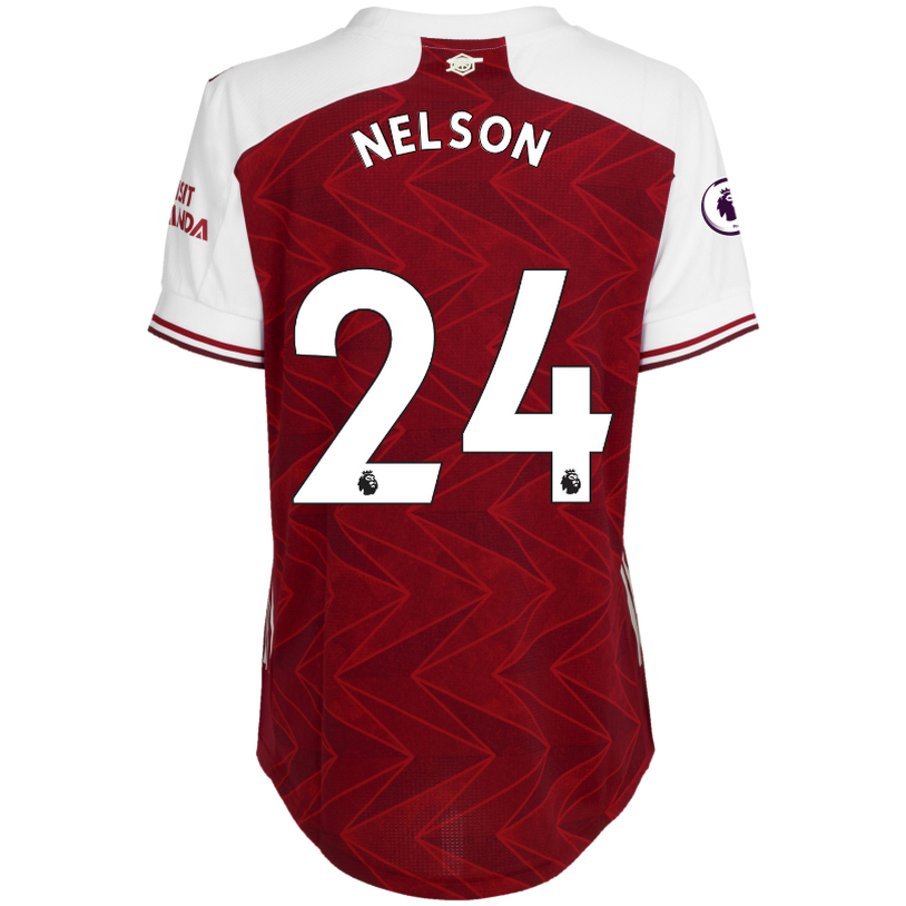Damen Fußball Reiss Nelson #24 Heimtrikot Rot Trikot 2020/21 Hemd