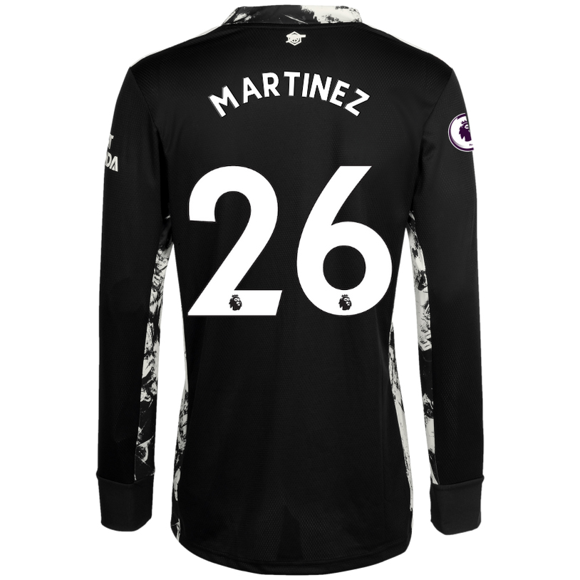 Damen Fußball Emiliano Martinez #26 Heimtrikot Schwarz Goalkeeper Shirt 2020/21 Hemd