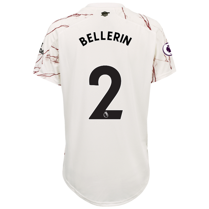 Damen Fußball Hector Bellerin #2 Auswärtstrikot Weiß Trikot 2020/21 Hemd
