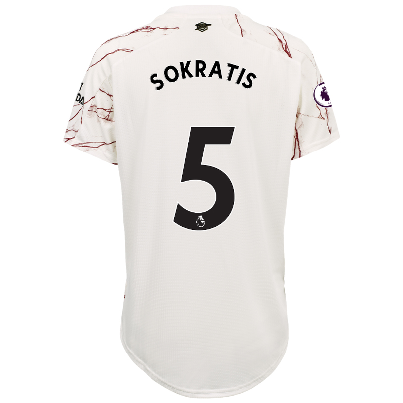 Damen Fußball Sokratis Papastathopoulos #5 Auswärtstrikot Weiß Trikot 2020/21 Hemd