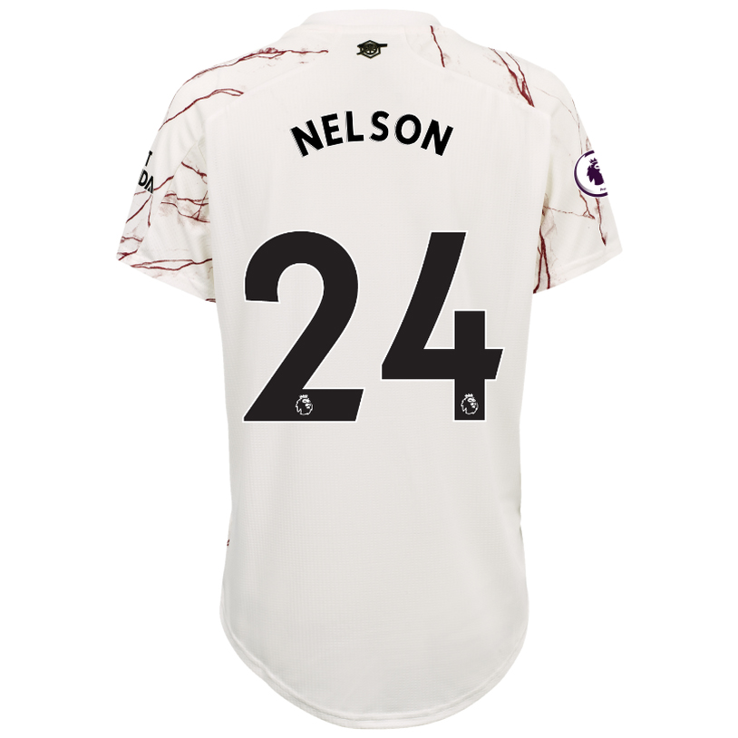 Damen Fußball Reiss Nelson #24 Auswärtstrikot Weiß Trikot 2020/21 Hemd