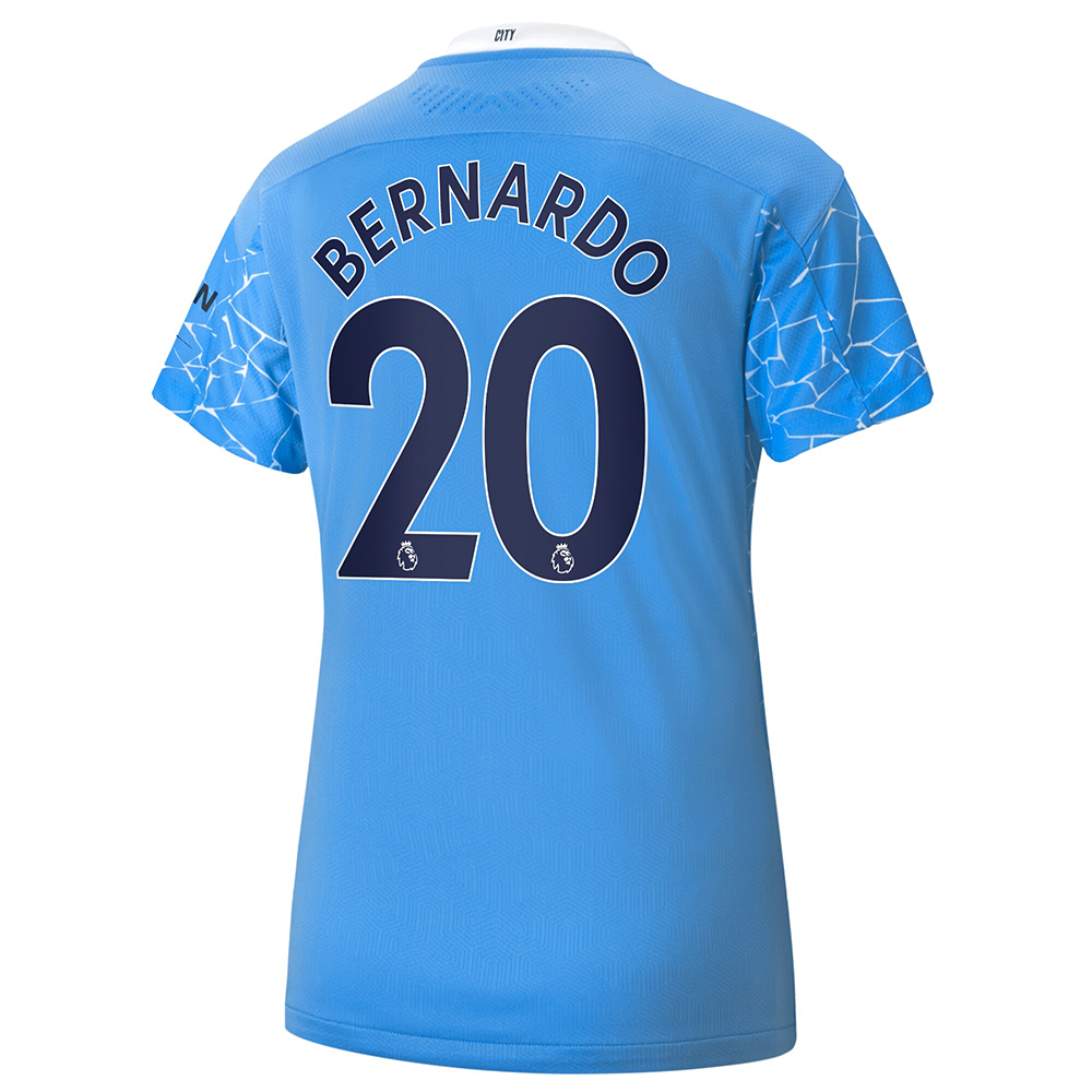 Damen Fußball Bernardo Silva #20 Heimtrikot Blau Trikot 2020/21 Hemd