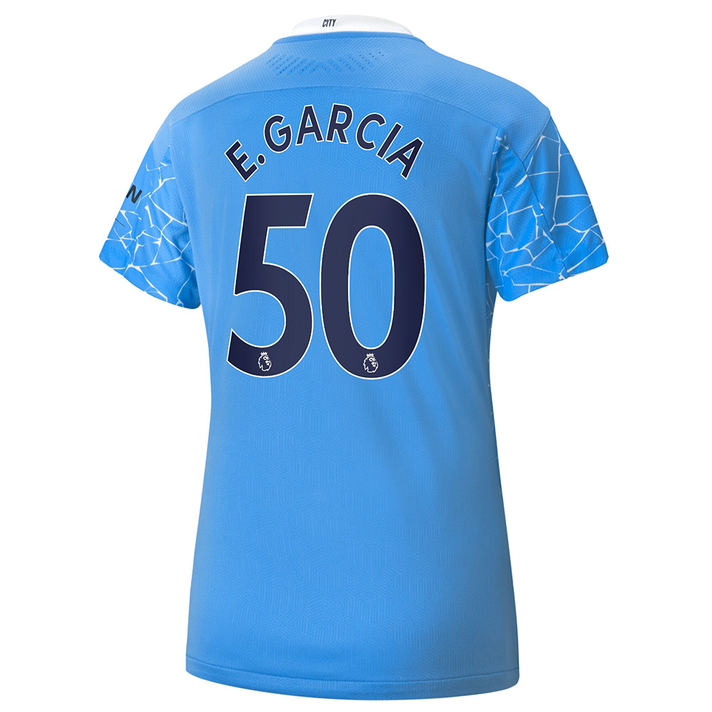 Damen Fußball Eric Garcia #50 Heimtrikot Blau Trikot 2020/21 Hemd