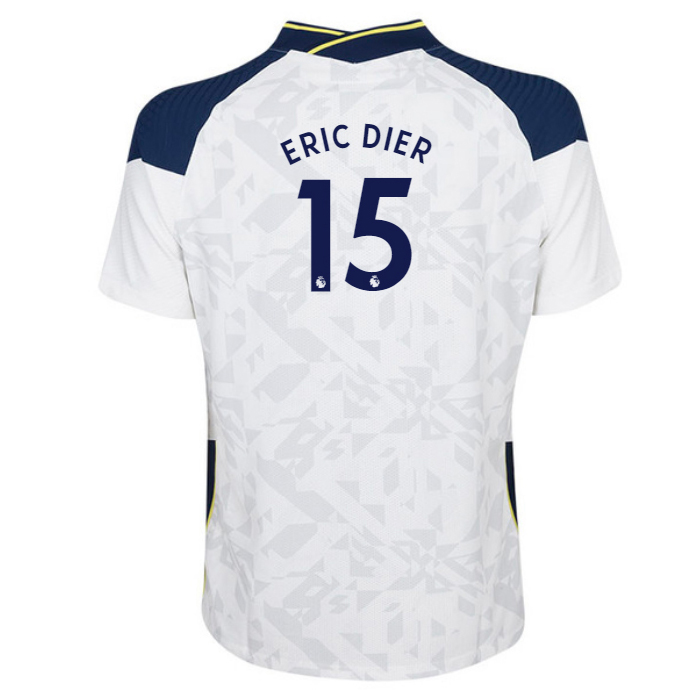 Damen Fußball Eric Dier #15 Heimtrikot Weiß Trikot 2020/21 Hemd