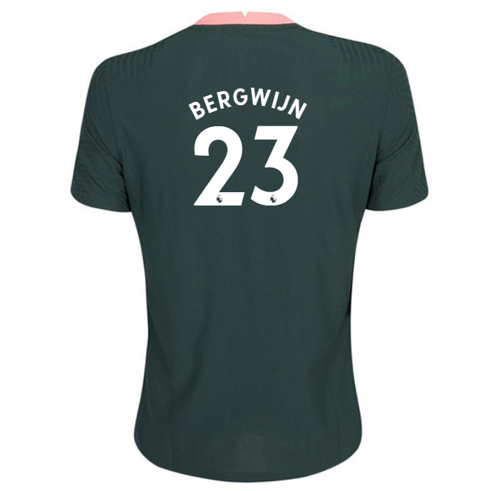 Damen Fußball Steven Bergwijn #23 Auswärtstrikot Dunkelgrün Trikot 2020/21 Hemd