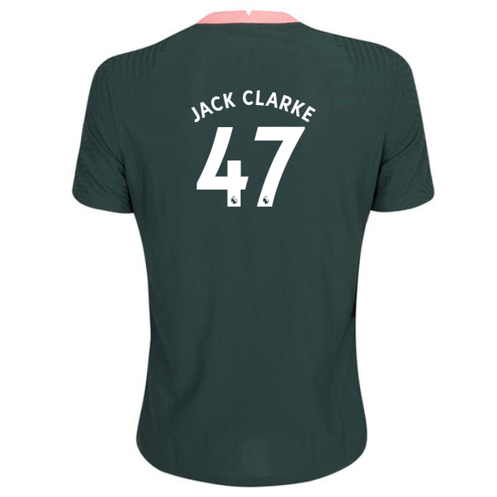 Damen Fußball Jack Clarke #47 Auswärtstrikot Dunkelgrün Trikot 2020/21 Hemd